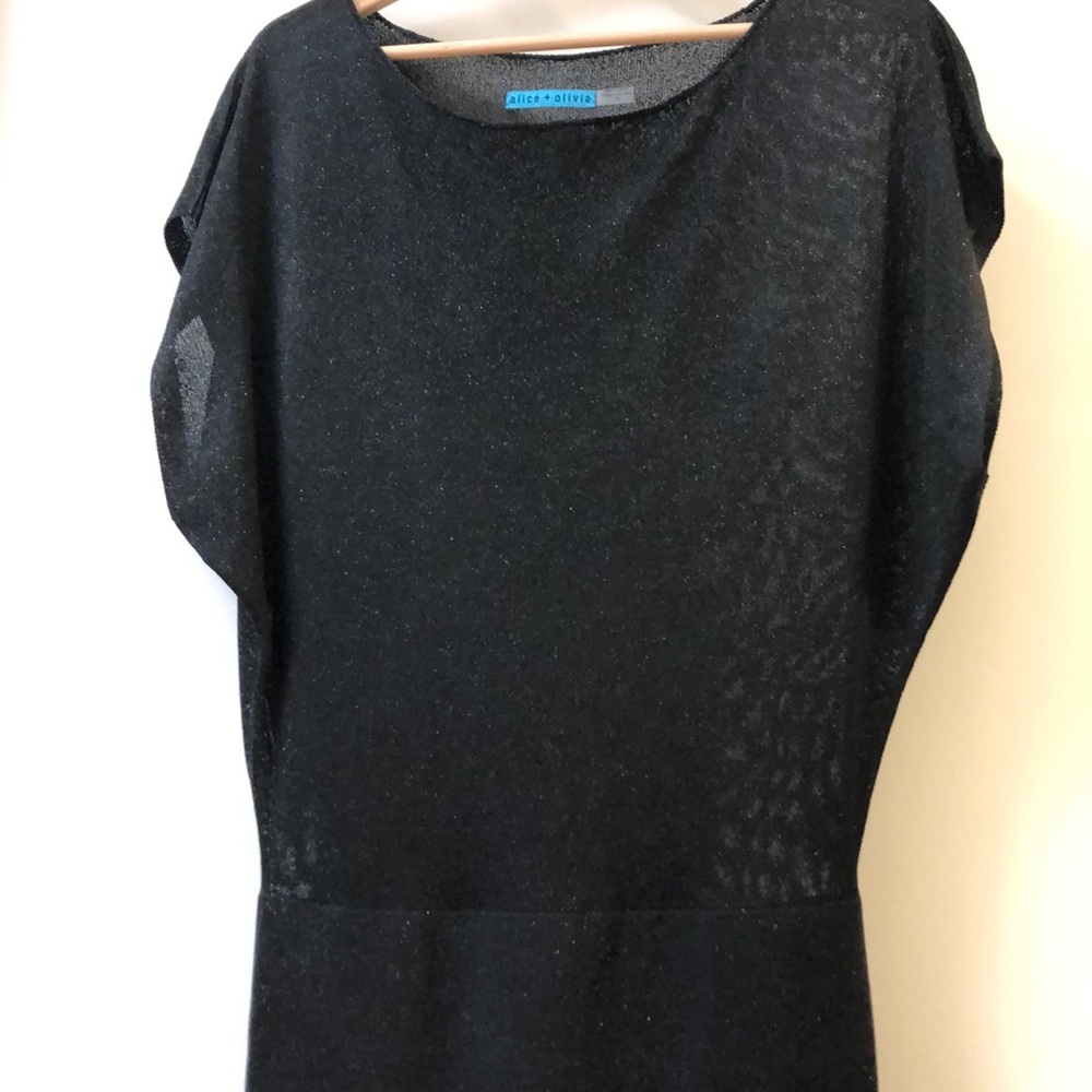 Alice + Olivia black sparkle dress